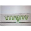 Image 1 : Green Depression Glass Tumbler Glasses
