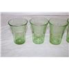 Image 2 : Green Depression Glass Tumbler Glasses