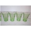 Image 4 : Green Depression Glass Tumbler Glasses