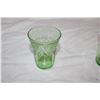 Image 5 : Green Depression Glass Tumbler Glasses