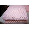 Image 3 : Bedspread 85”X52” with pillows and crochet/knitted items