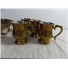 Image 2 : Brass Dish, (4) Mugs, (2) Candle Holders