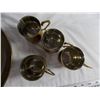 Image 3 : Brass Dish, (4) Mugs, (2) Candle Holders
