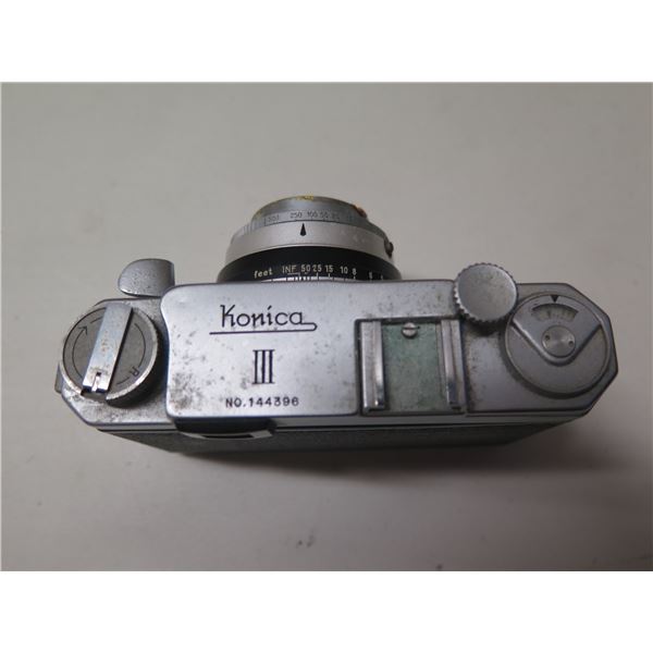 Konica III フィルムカメラ Seikosha-MXL Konica III Vintage (1956-1958) 35mm Camera Seikosha MXL Shutter