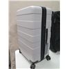 Image 2 : Qty 2 Rolling Suitcases: White 4 Inset Spinner Wheel Hard Case & Black Realite Luggage