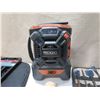 Image 8 : Multiple Tools: Ratchet & Socket Set, Ridgid X4 Radio, Cords, Flashlights, Hand Tools, etc