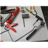 Image 8 : Multiple Tools: Tire Iron, Level, Grease Gun, Pliers, Clamps, Wrenches, etc in Hard Case