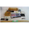 Image 1 : Chalkboard brushes with bag of darts and ashtray