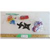 Image 1 : Plastic Hockey sticks + Rubber Ninja stars and other toys