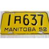 Image 3 : (2)Manitoba 1952 Licence plate