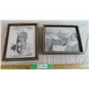 Image 1 : (2) Framed Glen Powell horse pictures in frames