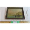 Image 1 : Framed Boat picture