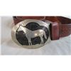 Image 2 : Leather Belt and Horse belt buckle