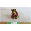 Image 1 : Buddha sitting on lucky coins figurine