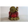 Image 4 : Buddha sitting on lucky coins figurine