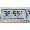 Image 2 : (4) Saskatchewan Licence plates 74,75,76