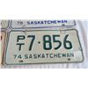 Image 5 : (4) Saskatchewan Licence plates 74,75,76