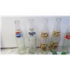 Image 4 : (14) Glass Soda Bottles - diet 7up, Mountain Dew, Pepsi, Hires, etc