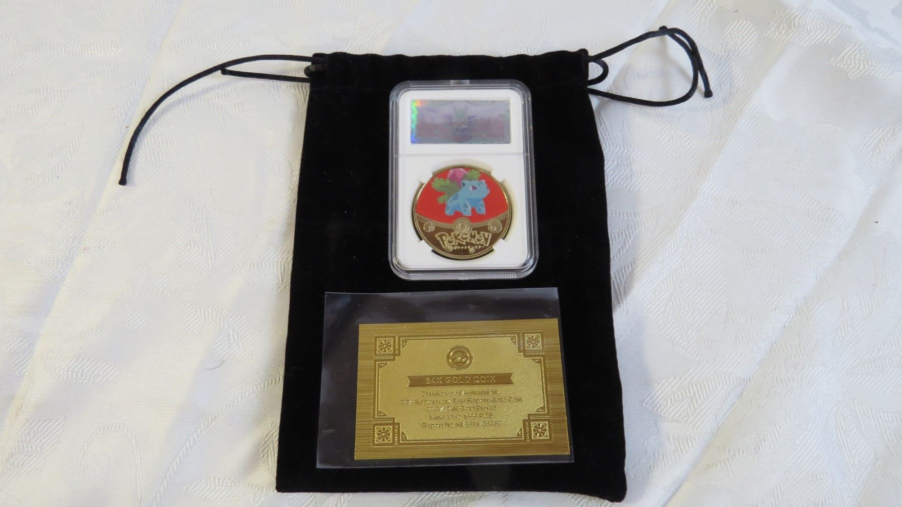 Bulbasaur Coin Pokemon 24K Bulbasaur Coin - with certificate