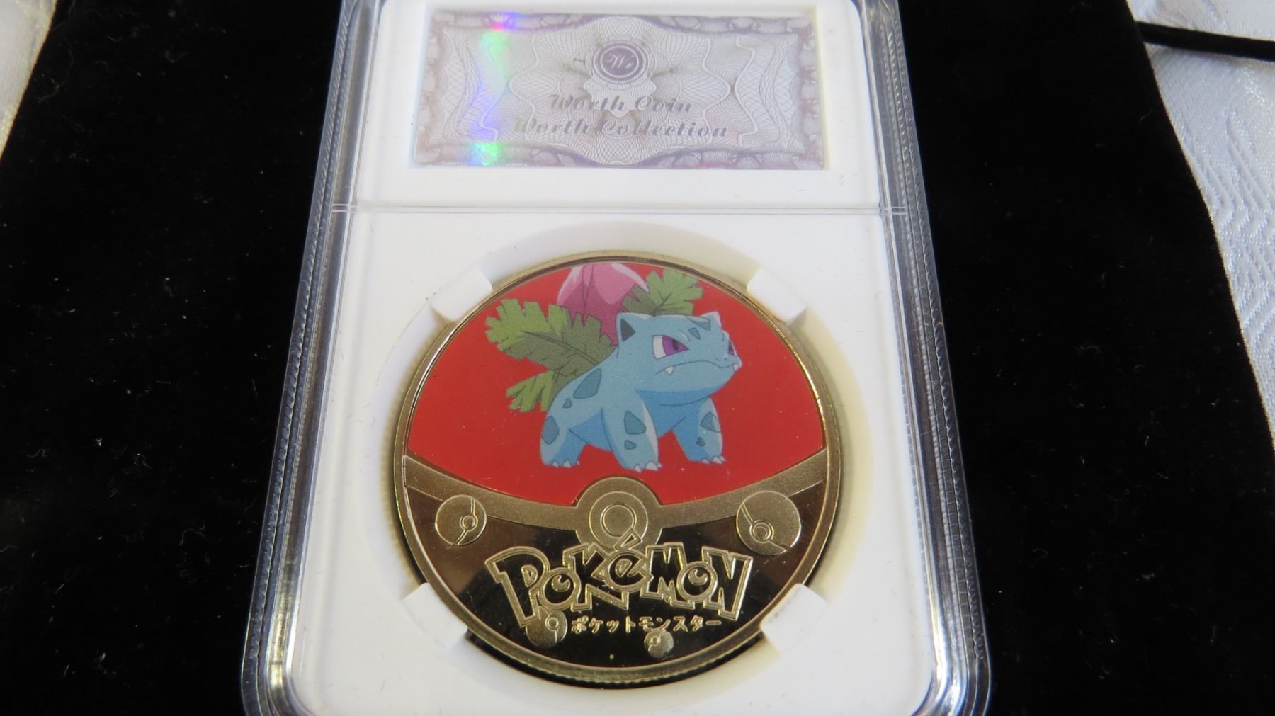 Bulbasaur Coin Pokemon 24K Bulbasaur Coin - with certificate - Bodnarus Auctioneering