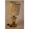 Image 2 : *Gold Lamp w/ Floral Shade 17.5” Tall
