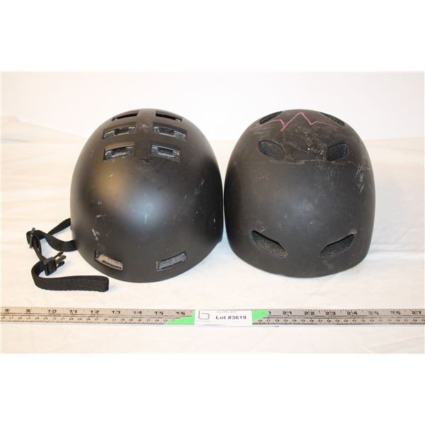 (2) Black Adult Bike Helmets