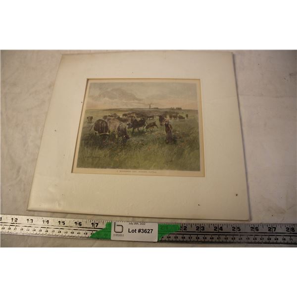 Bartlett Print- “Mennonite Girl Herding Cattle” 12x13