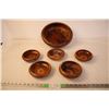 Image 1 : (6 pcs) Wooden Bowl Set