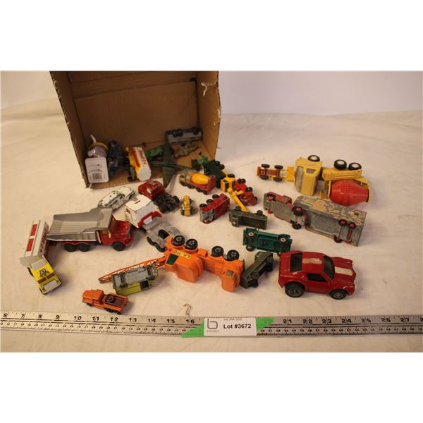 Box Of Assorted Vintage Cars