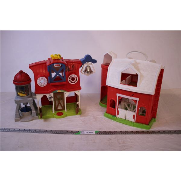 Two Fisher Price Barns