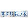 Image 1 : 1966 ALBERTA LICENSE PLATES