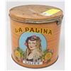 ANTIQUE LA PALINA TOBACCO TIN