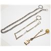 Image 1 : LOT OF THREE ANTIQUE POCKET WATCH CHAINS