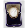 Image 1 : ANTIQUE LARGE 10K GOLD CAMEO BROOCH