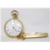 Image 1 : 1887 ELGIN GOLD FILL POCKET WATCH W CHAIN WORKS