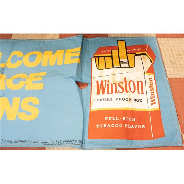 LARGE VINTAGE DRAG RACE BANNER ORIGINAL