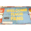 Image 2 : LARGE VINTAGE DRAG RACE BANNER ORIGINAL