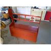 Image 1 : Wooden Bench w/ Storage Space - 46" x 15" x 48"