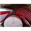 Image 2 : Lot of Christmas Plates and Red/White Colander