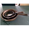 Image 2 : 3 Small Cast Iron Pans 7", 6", 4"