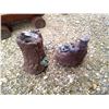 Image 2 : 2 Garden Ornaments - Hunter and Raccoon 12"
