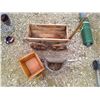 Image 2 : 3 Wooden Planters - Cart 30" Long