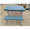 Image 3 : Plastic Folding Picnic Table and Benches - 44"