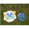 Image 1 : 2 Steppingstones - Bees and Butterfly - 15 1/2" + 12" dia