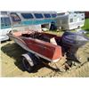 Image 2 : 15' Boat on Single Axle Trailer and 60HP Motor *UNTESTED*
