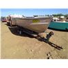 Image 2 : 20' Aluminum Boat on Tandem Axle Trailer - No Motor