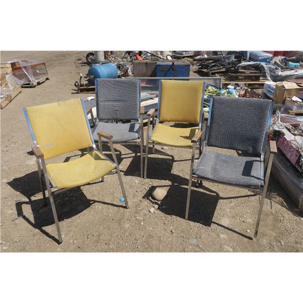 4 Chrome Frame Chairs