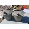 Image 2 : 2 Galvanized Pails w/ Spouts