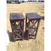 Image 3 : Lot of 2 Shelves (12"x14"x31"H) and Wall Lantern