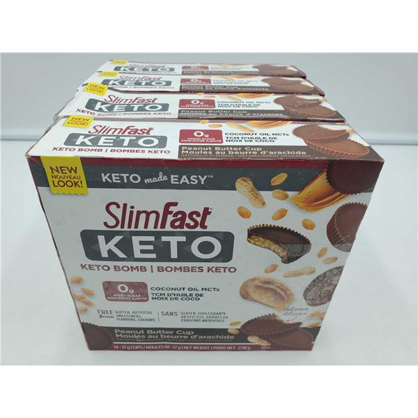 SlimFast Keto Bombs-Chocolate Peanut Butter Cups (4- 14 x 17g)